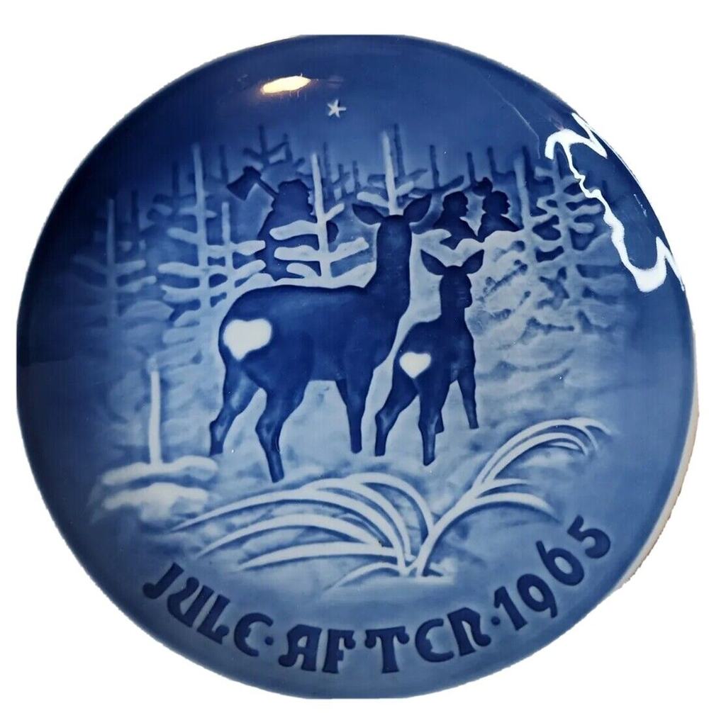Bing Grondahl Copenhagen Porcelain Denmark Christmas Plate Jule After 1965 VTG
